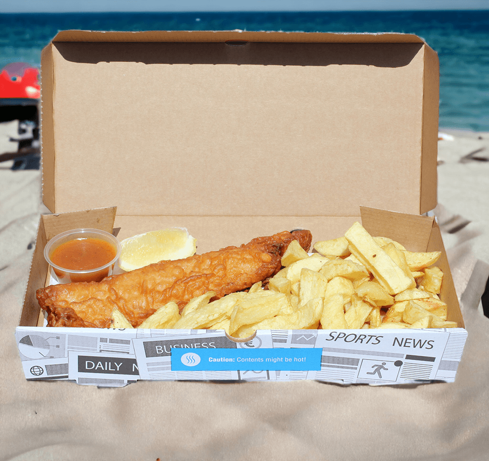 Large Corrugated Fish & Chip Box 2