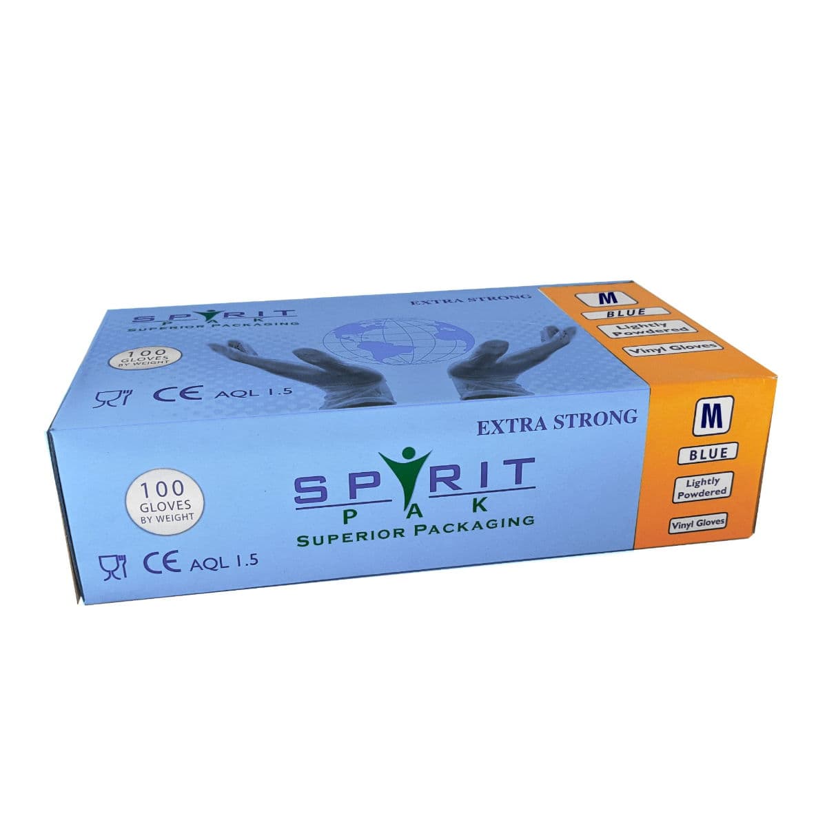 Low Powder Blue Vinyl Glove (Medium)