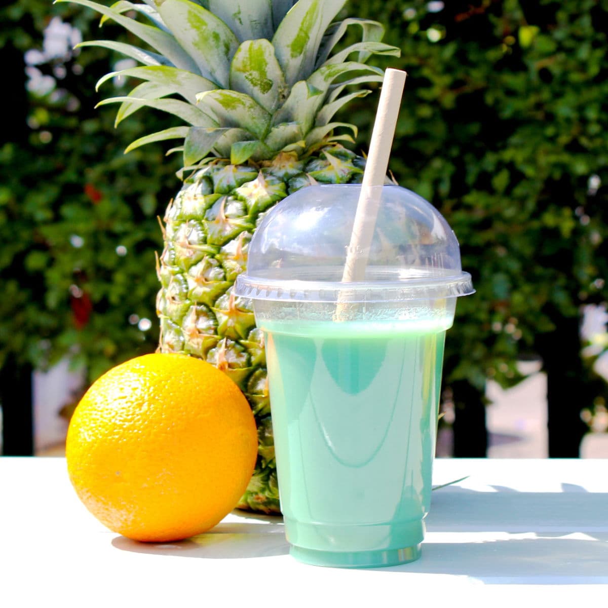 12/14oz Clear Greenspirit rPET Juice Cups 2