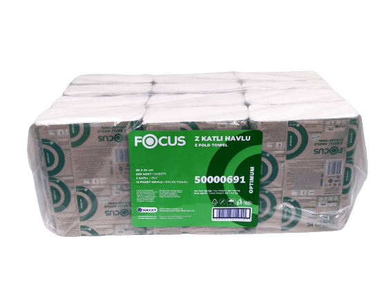 Focus Optimim Z-Fold Towel White (2ply) 