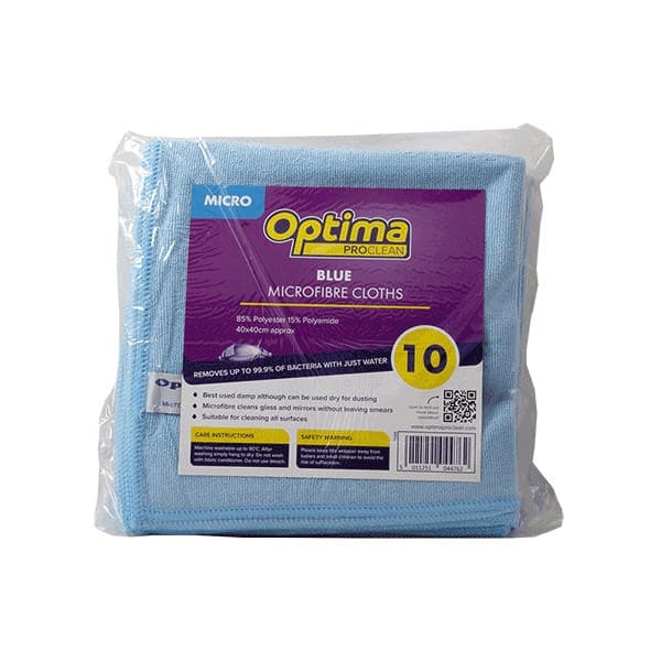 Optima Shine Gen Purpose Microfiber Cloths (Blue)