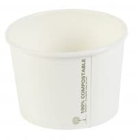 White Compostable PLA Soup Container (16oz)
