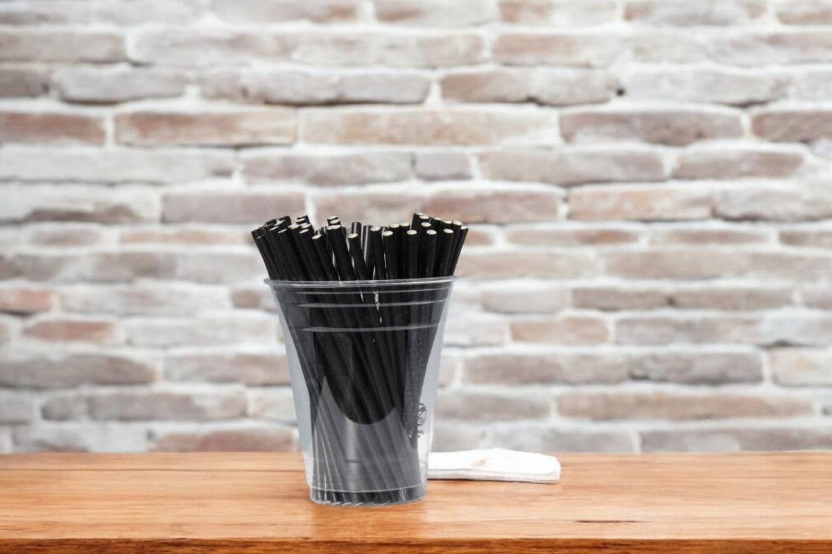 Black Cocktail Straw (3-Ply, 5mm x 140mm) 3