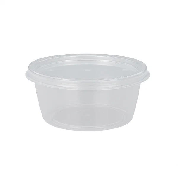 2oz Clear Microwavable Portion Pot & Lid Combo