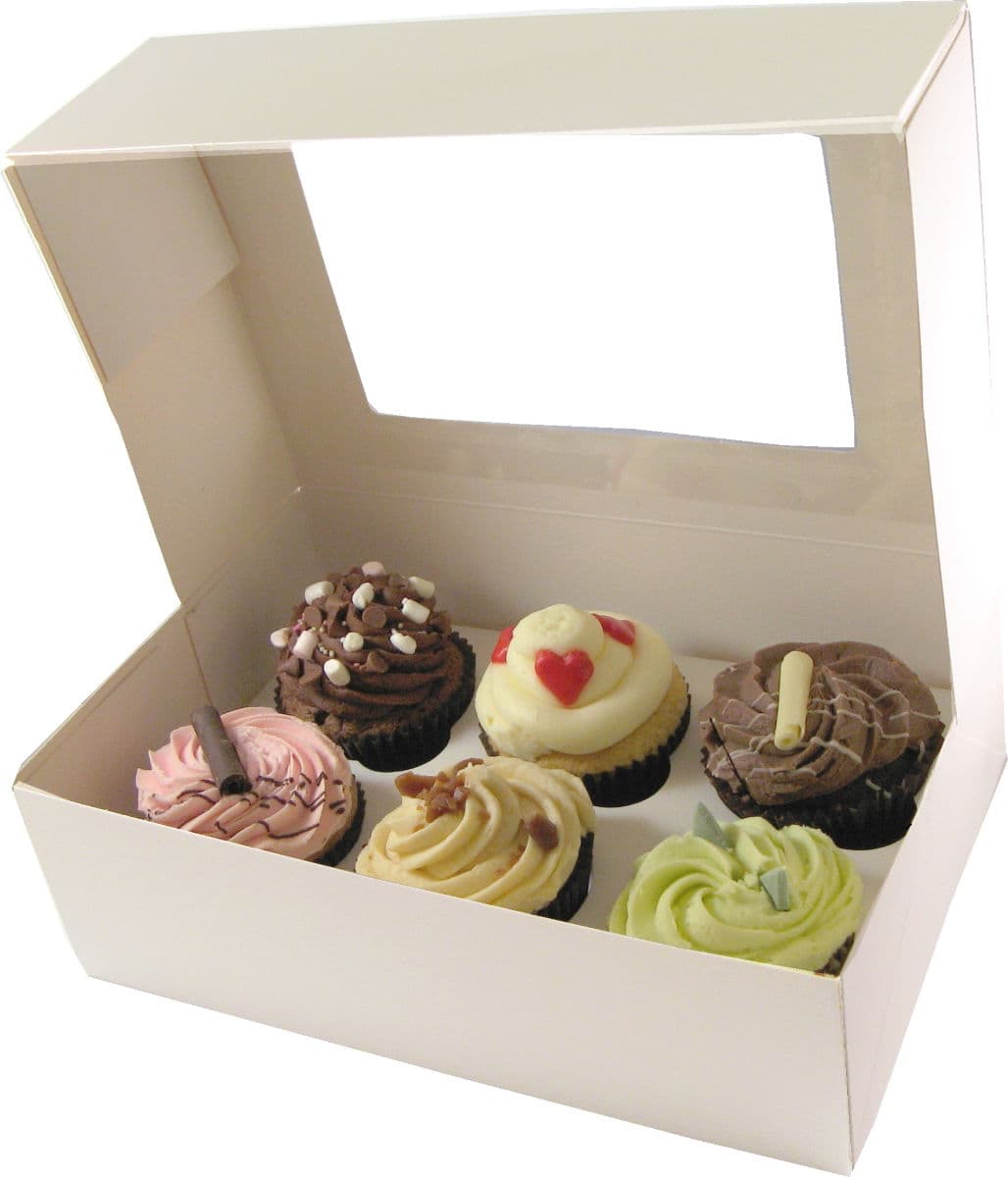 6 Cupcake Box With Inserts