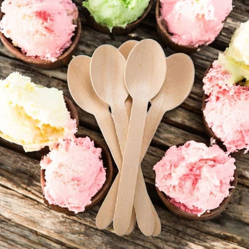 Wooden Dessert Spoon (160mm) 2