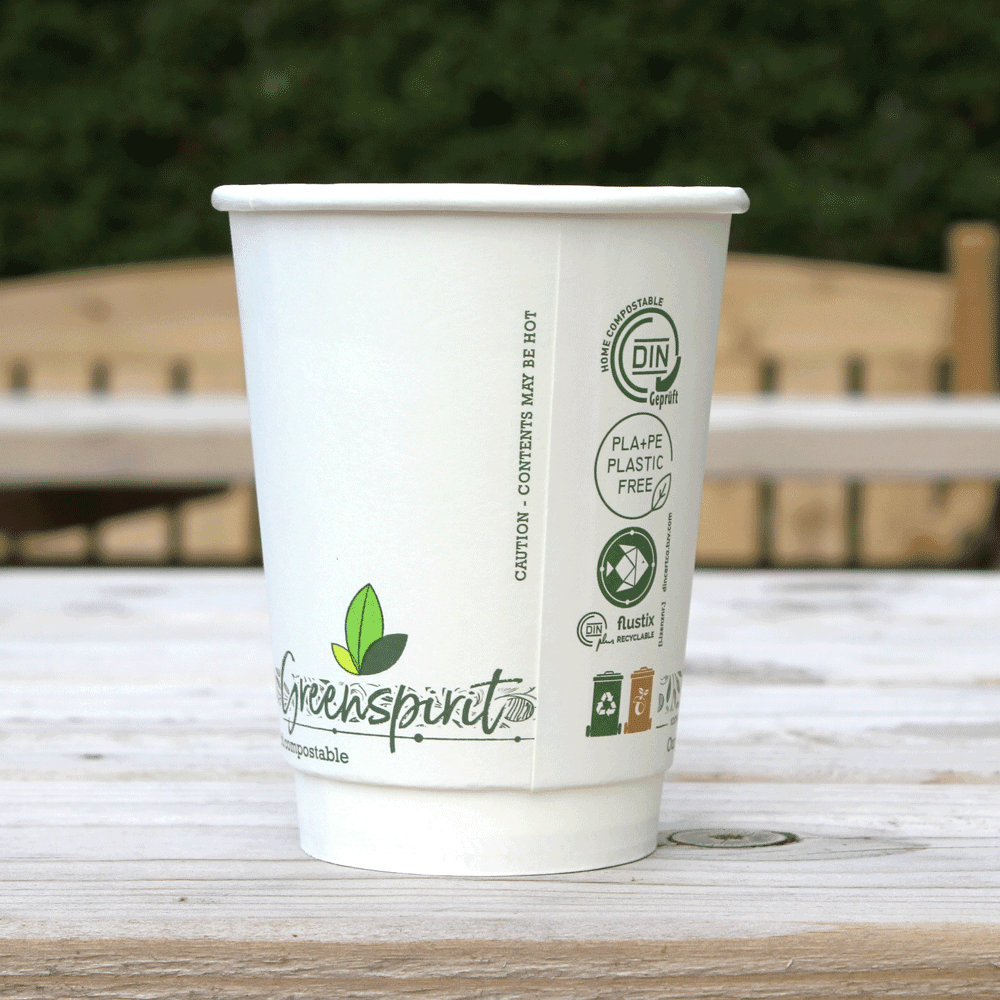 12oz White Aqueous DW Hot Cups 2