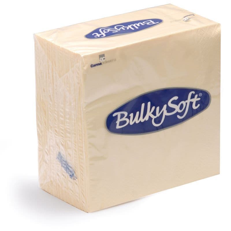 Bulkysoft 33x33cm Cream 2ply 4fold Lunch Napkins