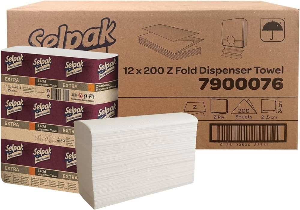 2ply Selpak Zfold White Hand Towels 2