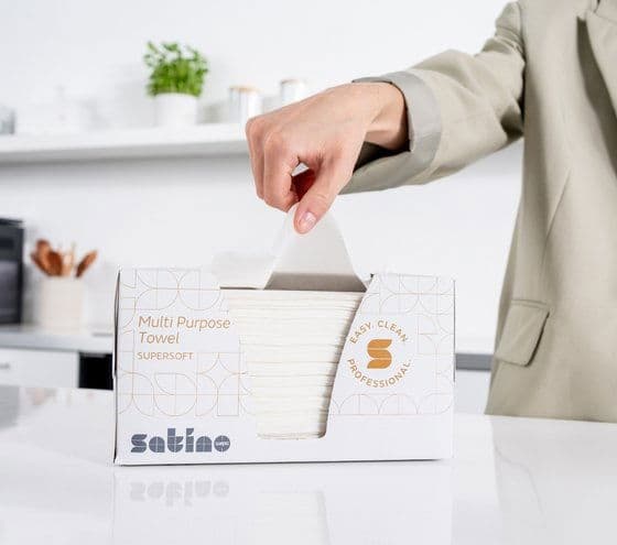 2ply Satino 22x21cm Multi-Purpose Hand Towel Box 3