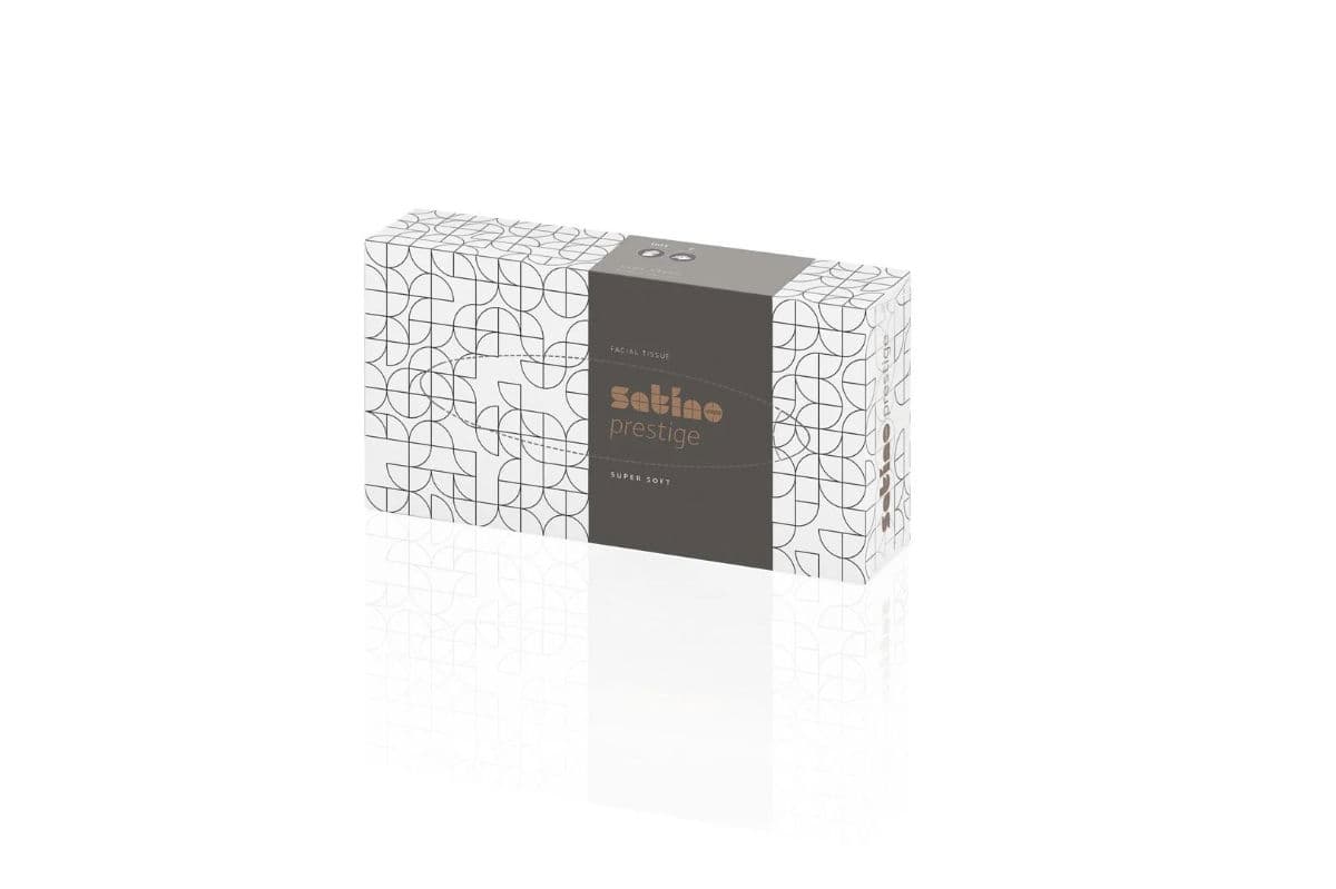 2ply Satino Prestige Facial Tissues Flat Box Eco (40x100) 5