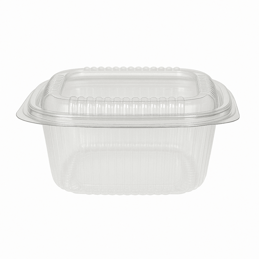 750cc Square Hinged PET Salad Container