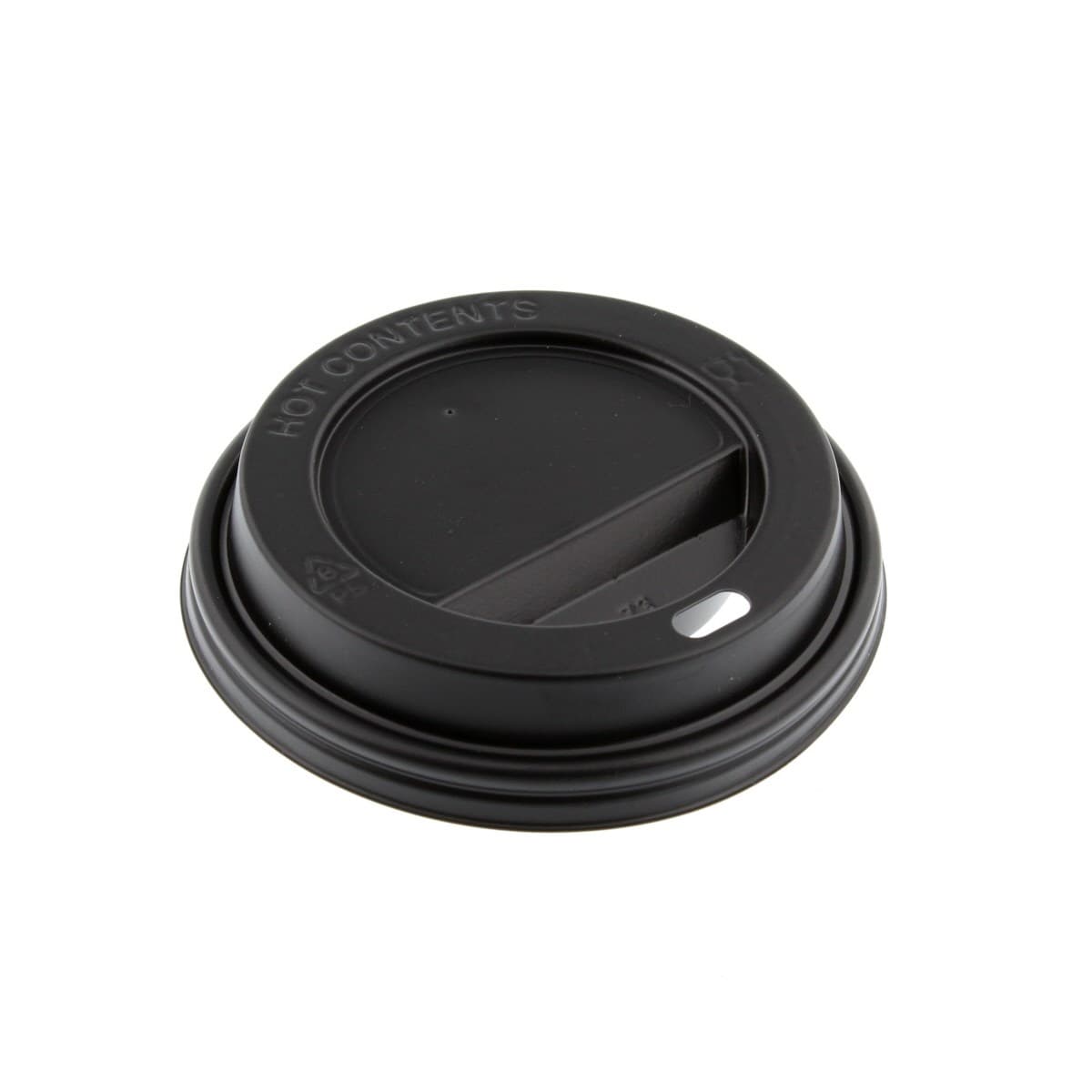 80mm Black Compostable Sip Thru Lid (Fits 8oz)