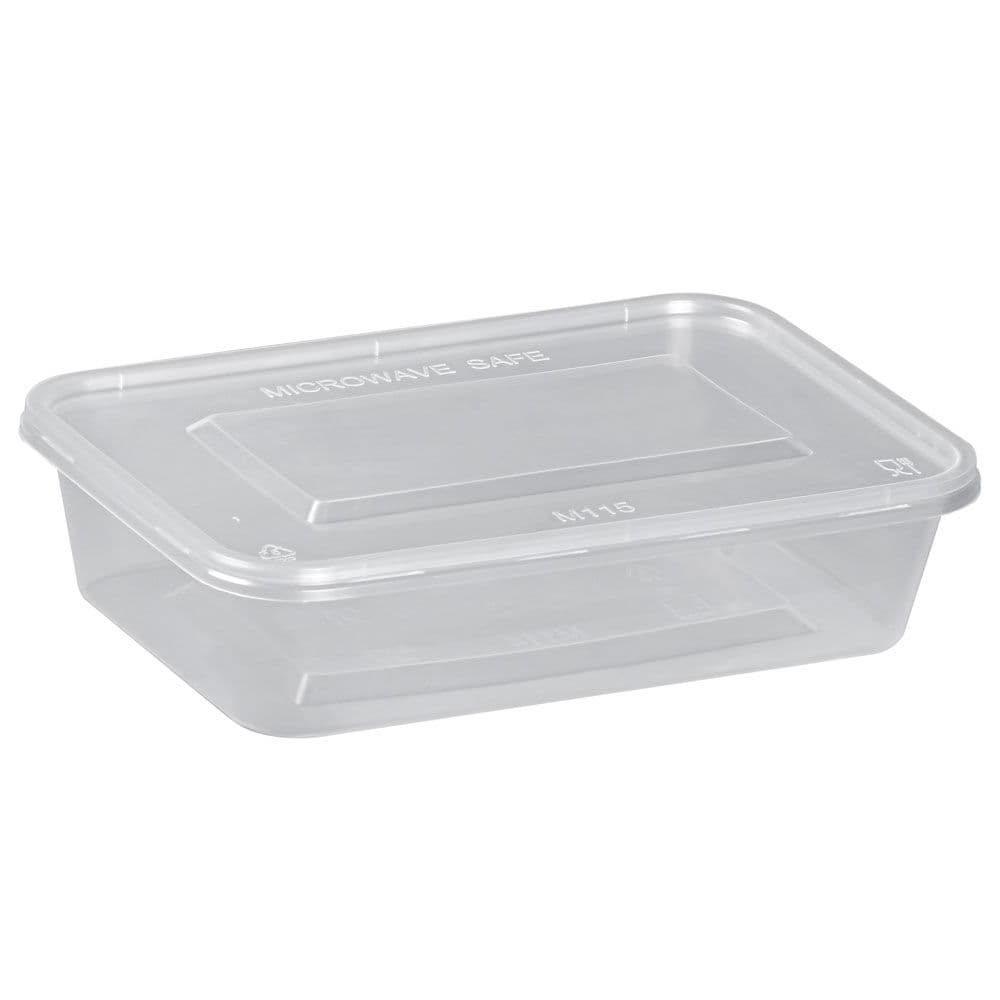 500ml Clear Microwavable Container & Lids â€“ Heavy Duty