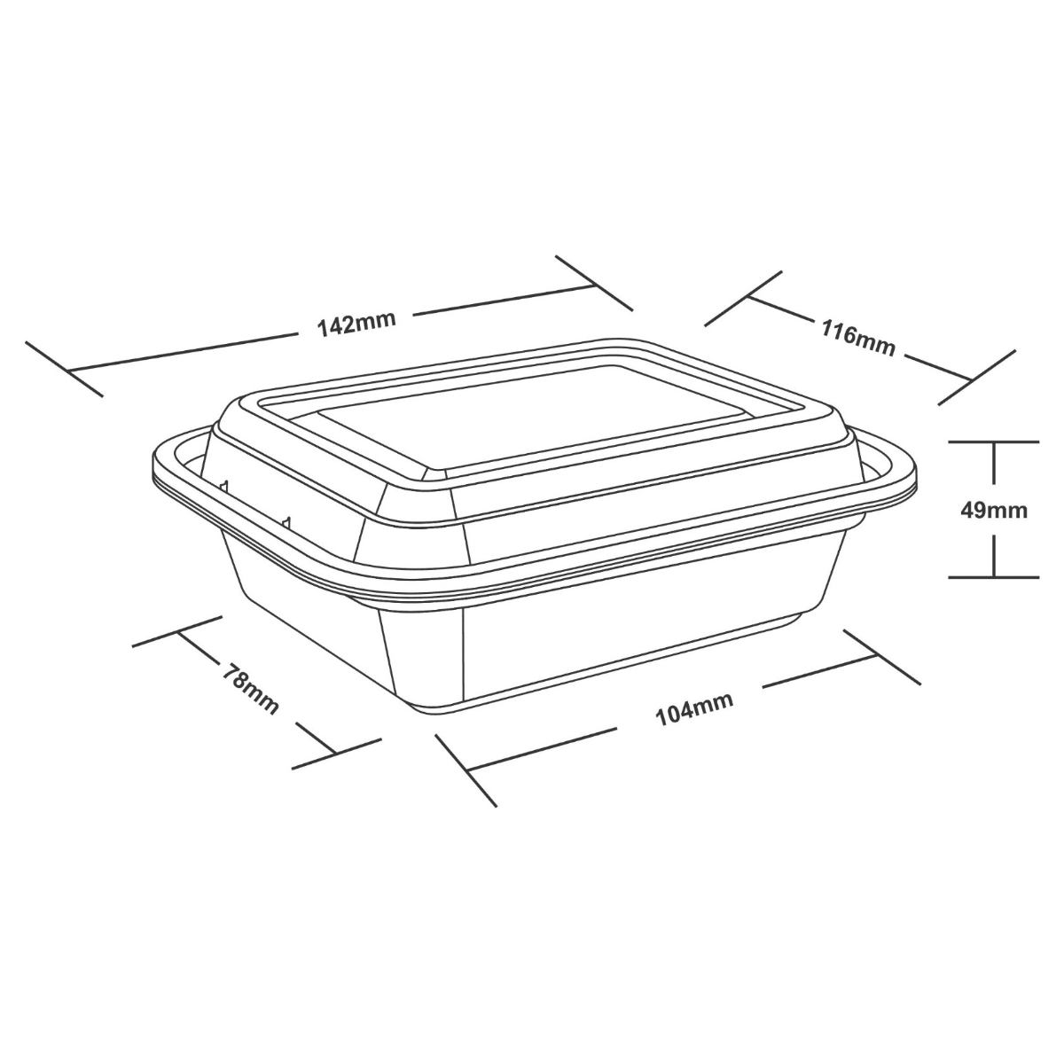 12oz Onyx PP Microwavable & Reusable Black Base Clear Lid 2