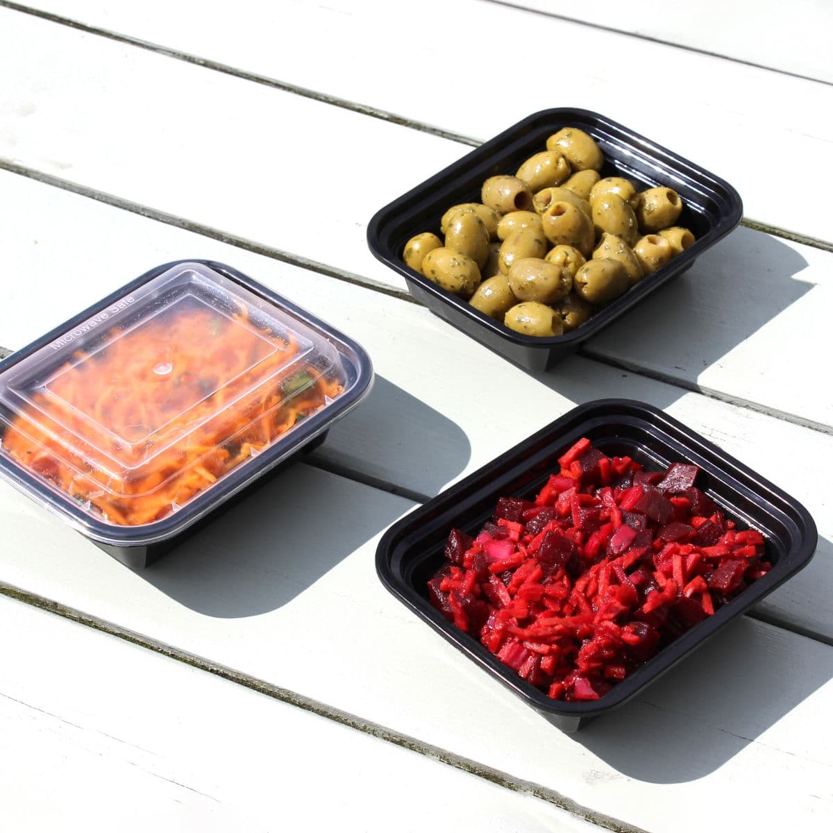 12oz Onyx PP Microwavable & Reusable Black Base Clear Lid 3