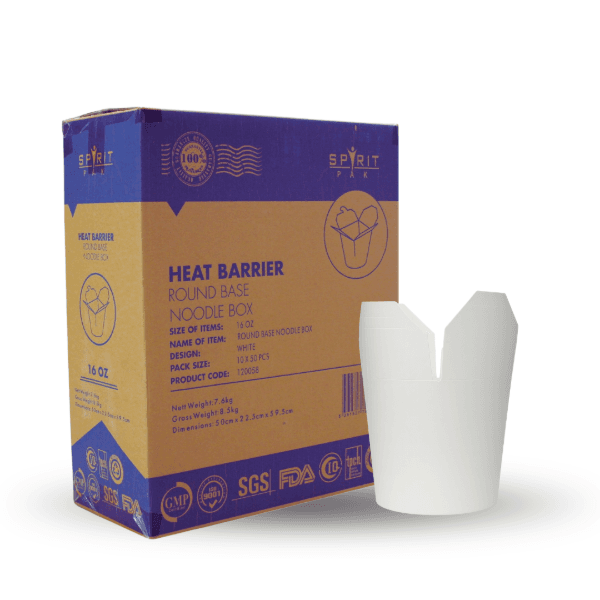 16oz White Noodle Box 3