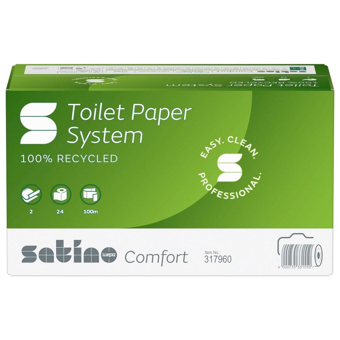 2ply Satino Comfort 100m Toilet Paper Roll Eco 2