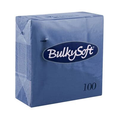 Bulkysoft 33x33cm Navy 2ply 4fold Lunch Napkins