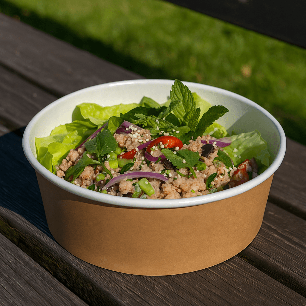 1300ml Kraft & White Bowls (PE) 2