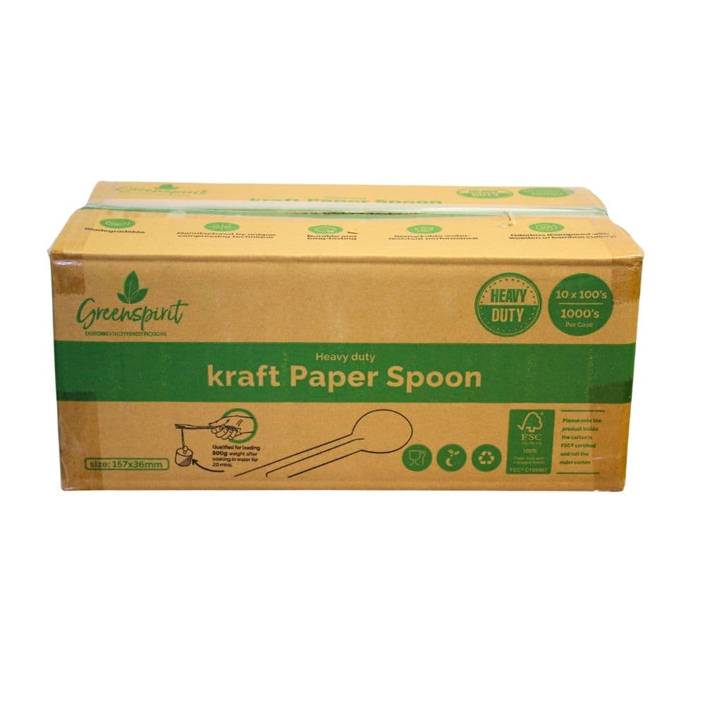 Heavy Duty Kraft Paper Spoon 4