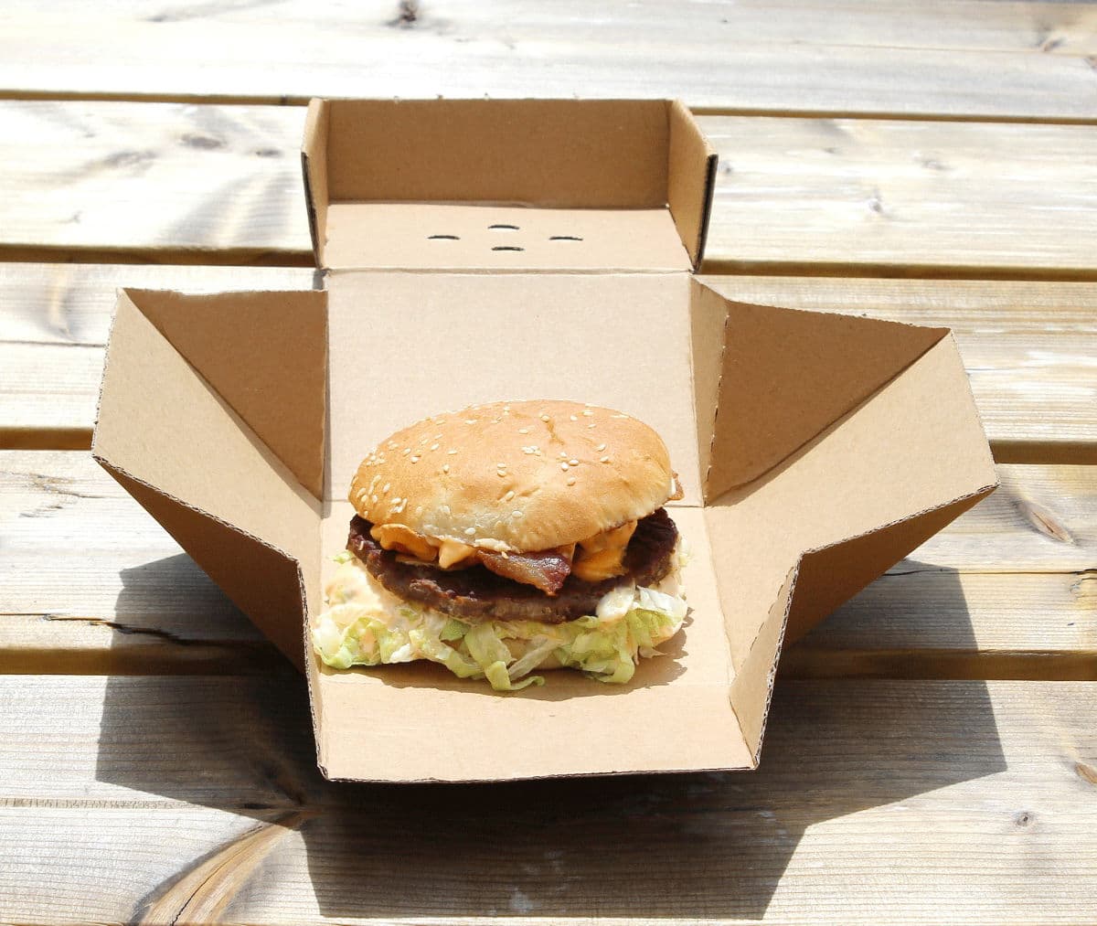 Premium Fold Out Burger Box 2