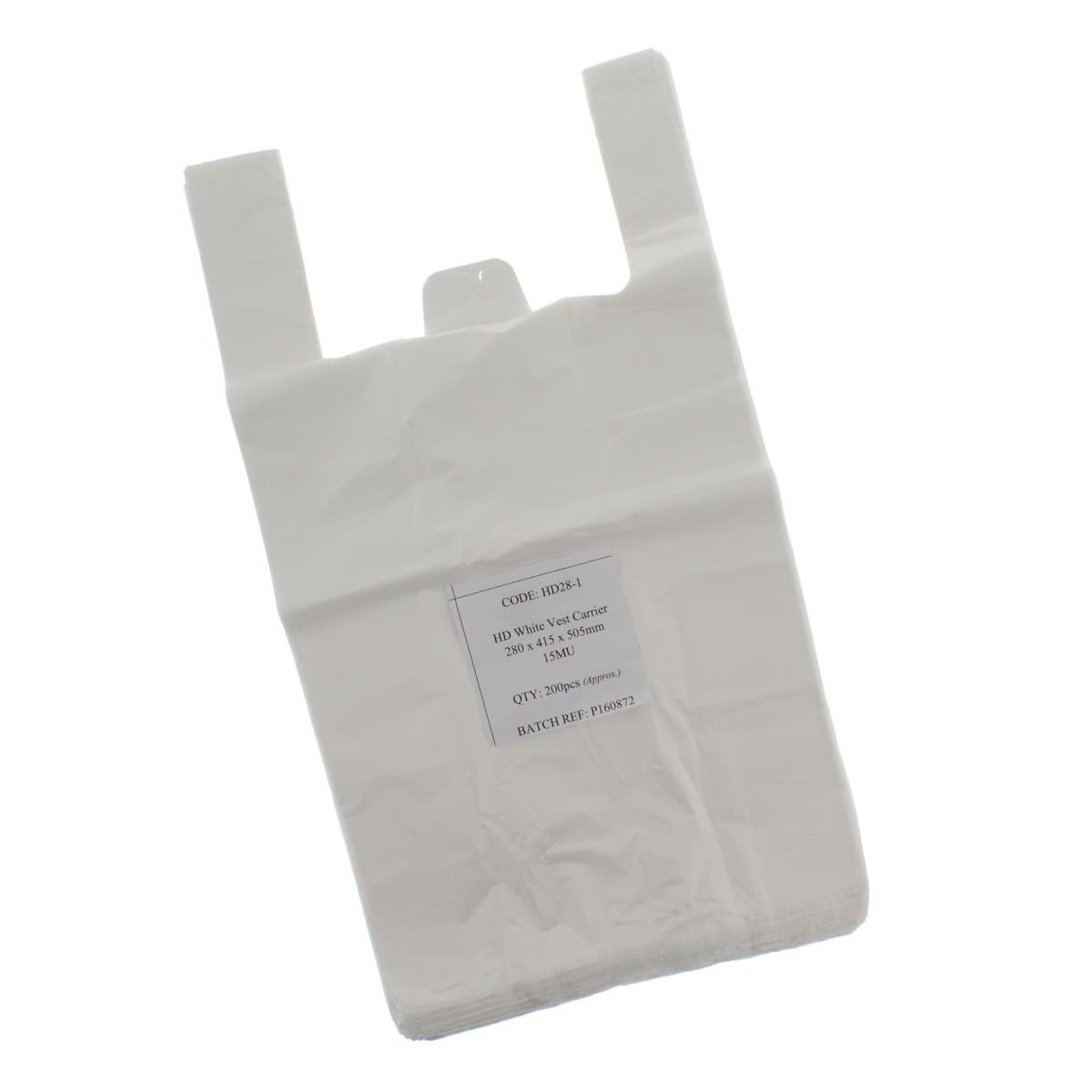 White HDPE Carrier Bag Medium (505x280x135mm)