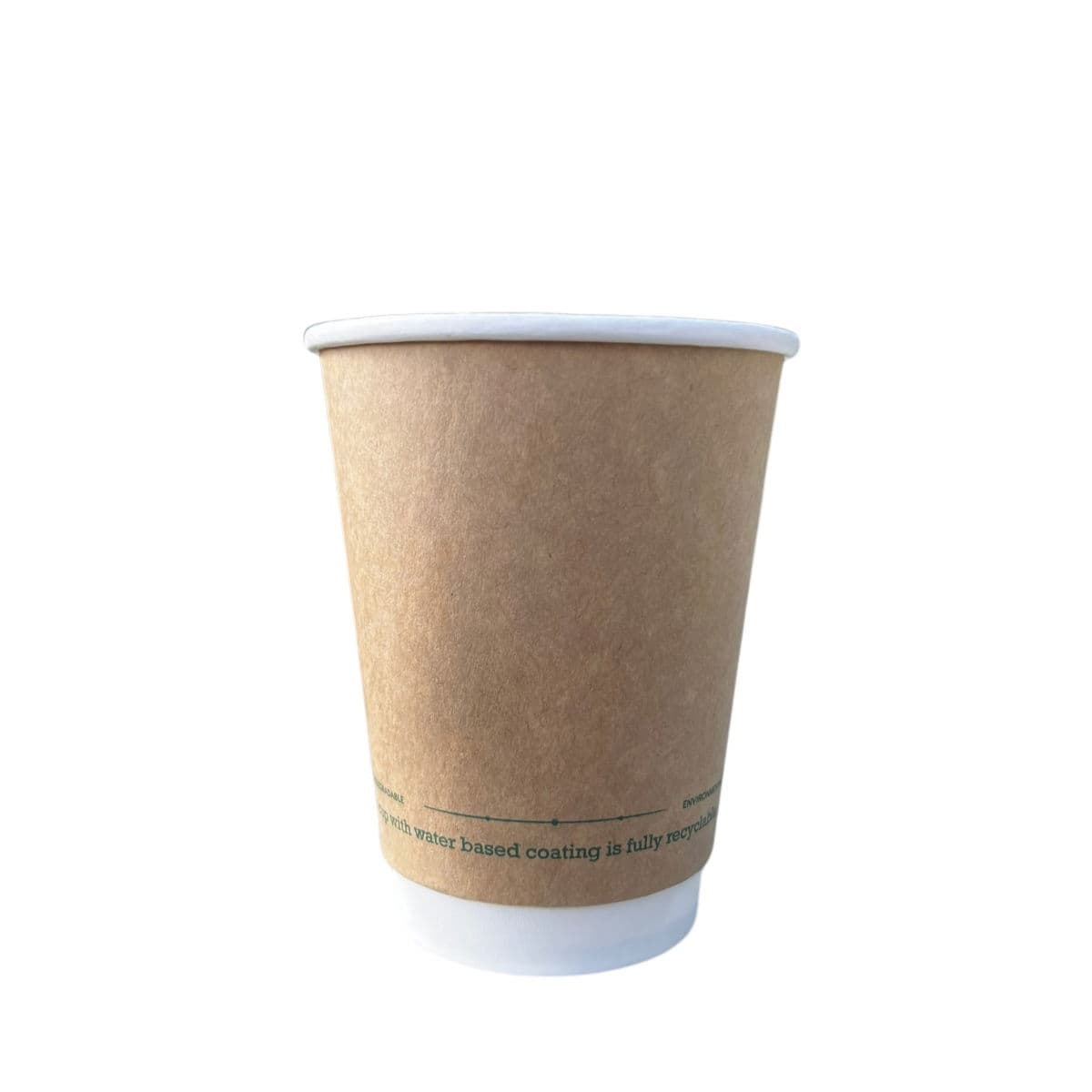 12oz Kraft Aqueous Double Wall Hot Cups