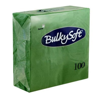 BulkySoft 40x40cm Green 2ply 4fold Dinner Napkin
