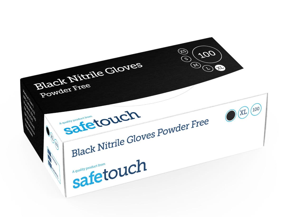 Powder Free Black Nitrile Glove (Extra Large)
