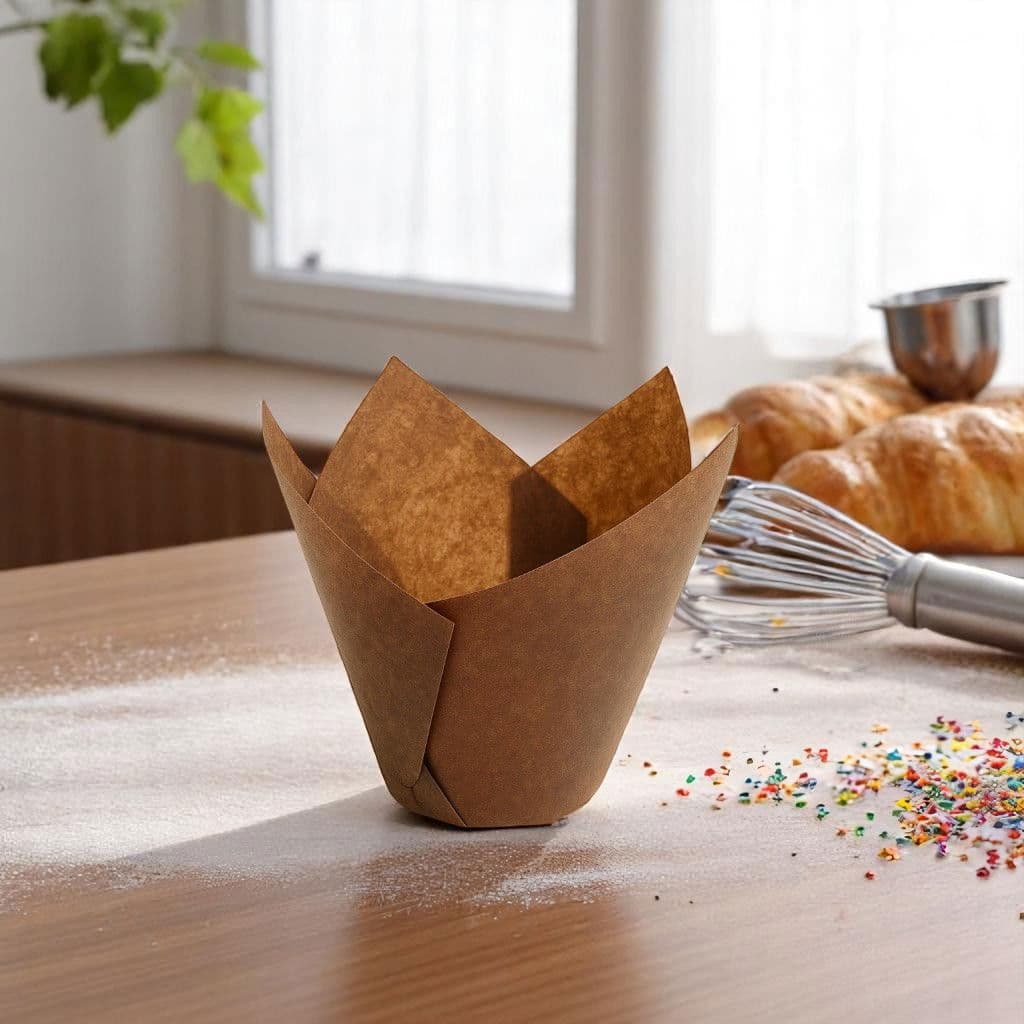 Brown Tulip Muffin Cases 2