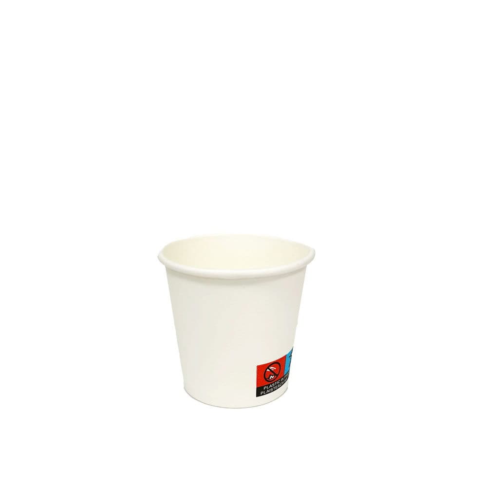 4oz White Single Wall Hot Cups