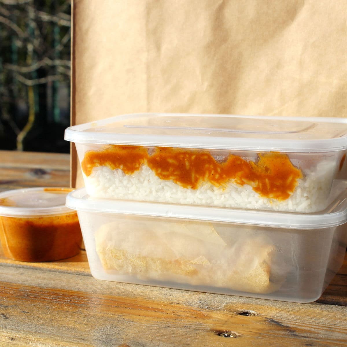 500ml Clear Microwavable Container and Lids 2