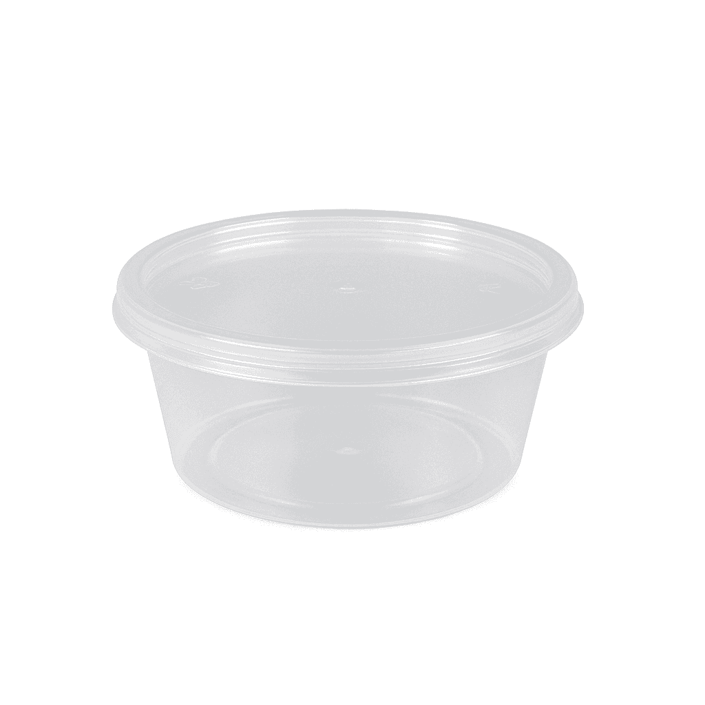2oz Clear Microwavable Portion Pot & Lid Combo