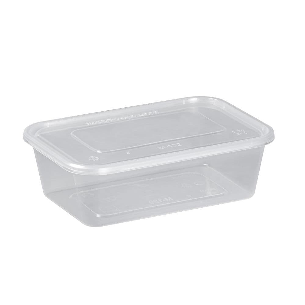 650ml Clear Microwavable Container and Lids