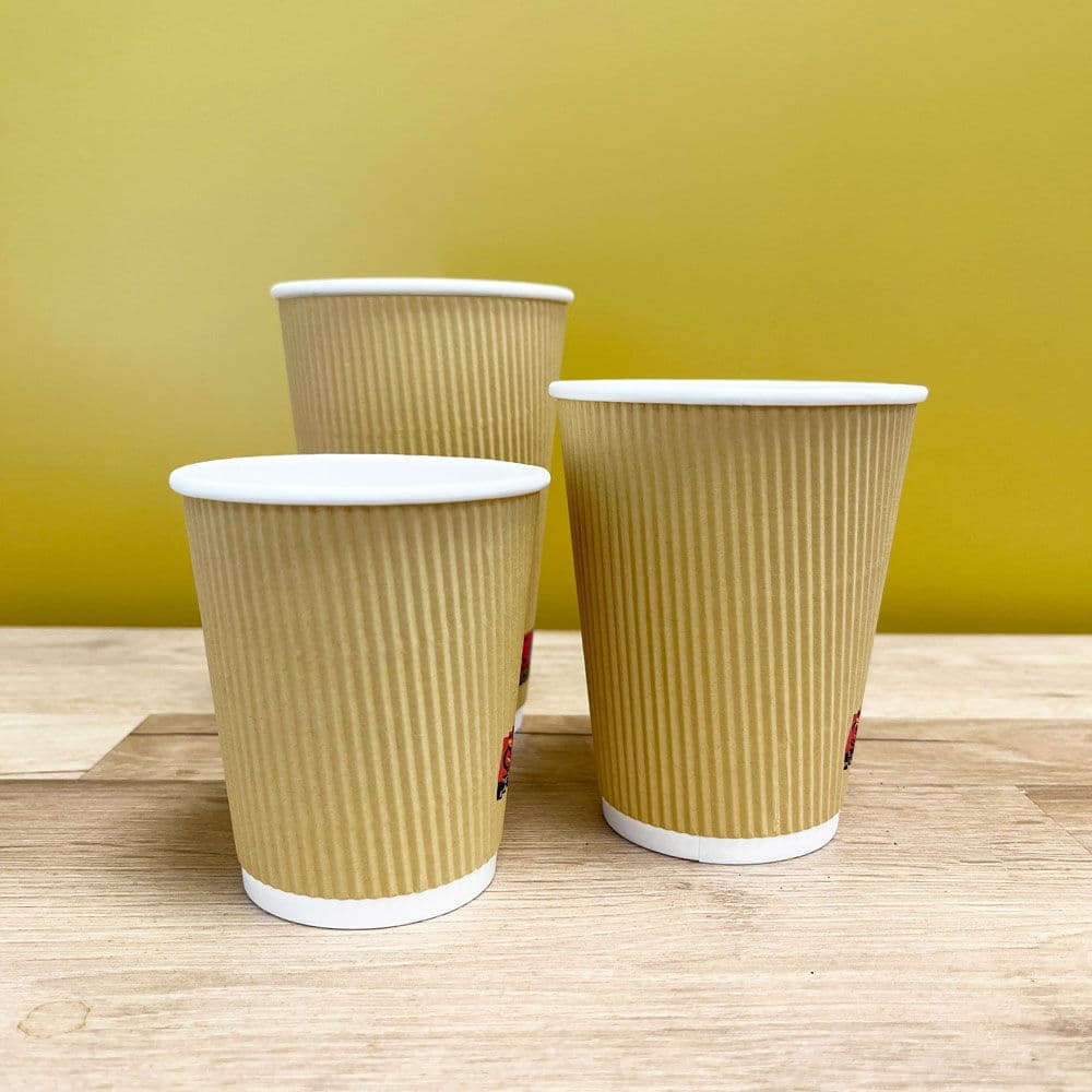 8oz Kraft Ripple Double Walled Hot Cups 2