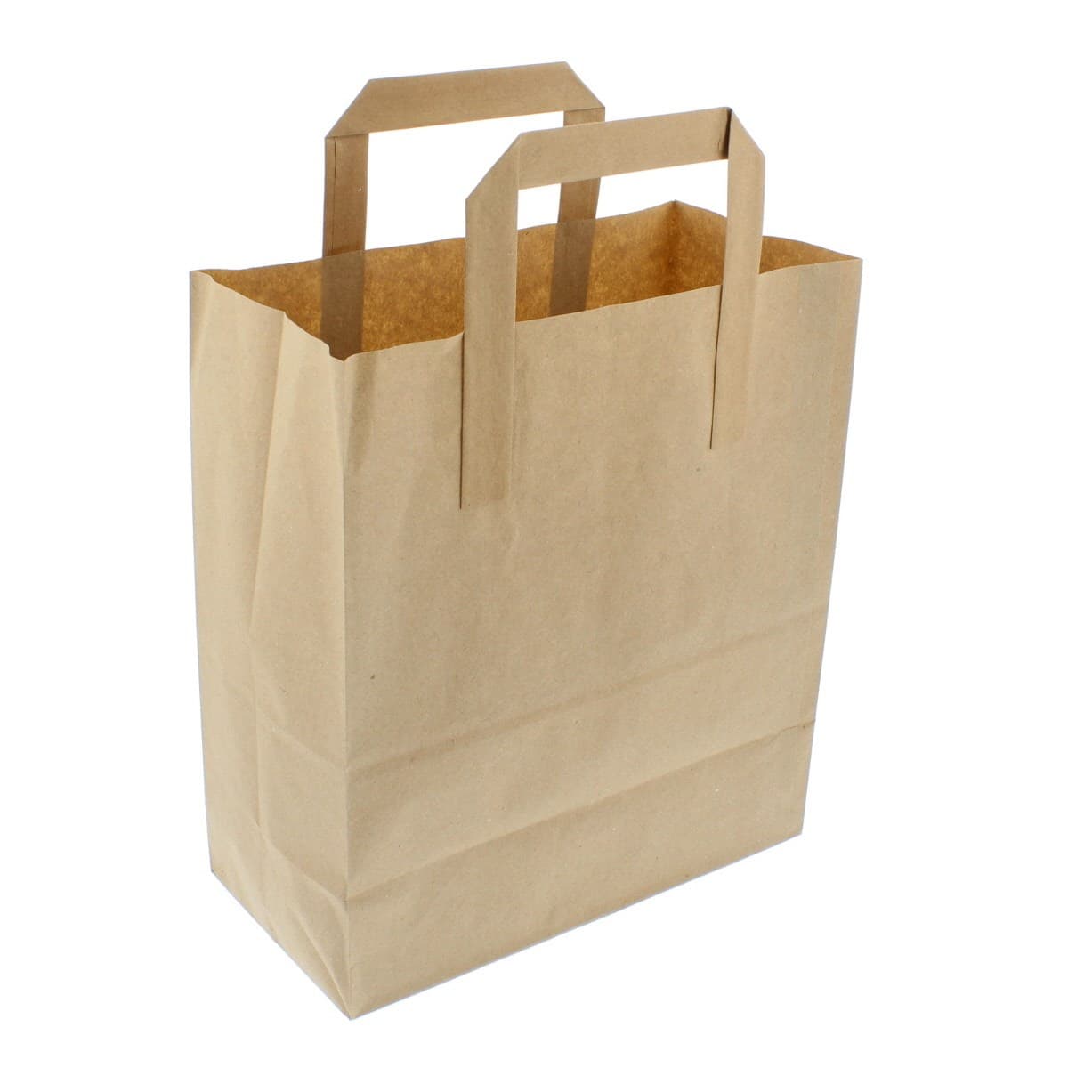 Brown Kraft Paper Bag with Paper Tape Handles (10x15x12")