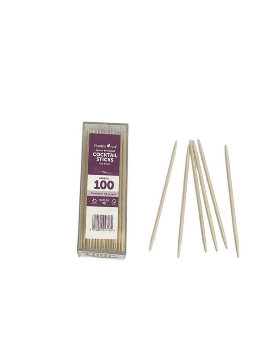 Birchwood Cocktail Stick (80x2mm/3.1") (Tub 4x12X100) 2