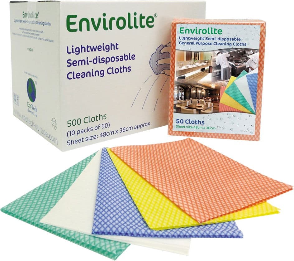 Envirolite Folded Cleaning Cloths Red 2