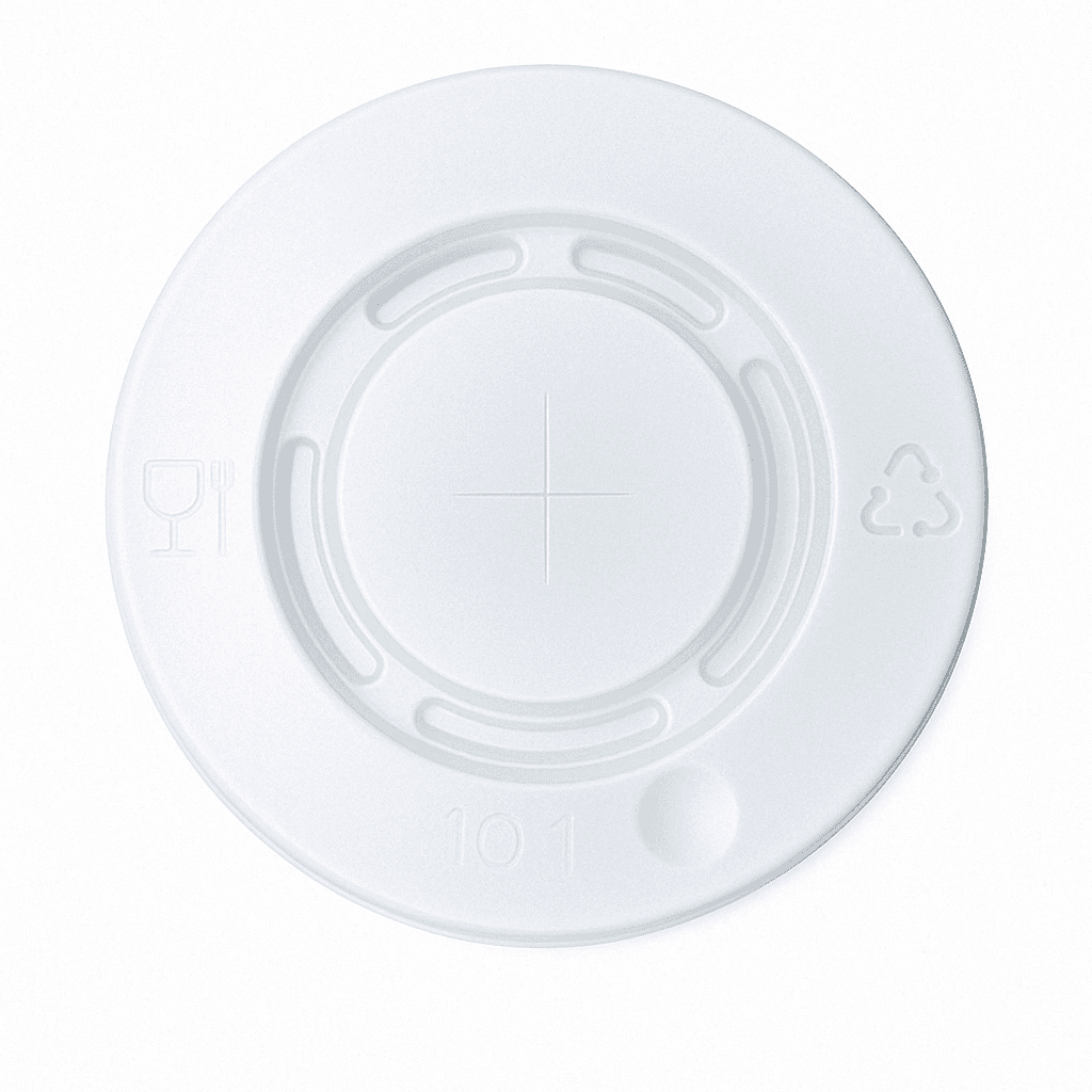80mm Flat PS S/Slot Cold Cup Lid