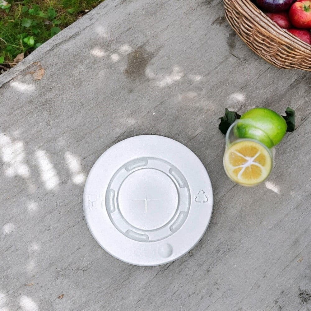 80mm Flat PS S/Slot Cold Cup Lid 2