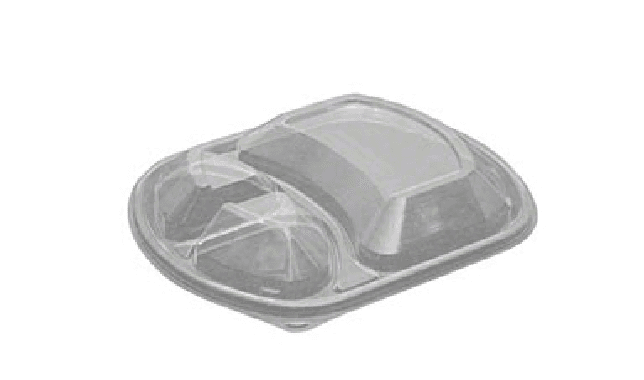 36OZ 3 COMPT CLEAR LID (L)255 (W)190 (H)20